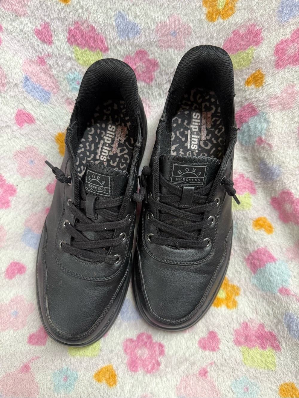 Skechers Black Women's Lace-Up Slip-In Casual Sneakers